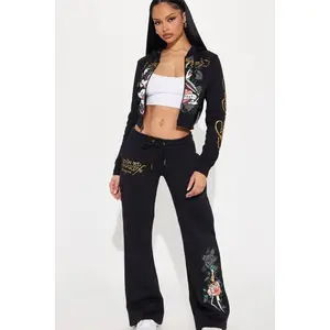 Ed Hardy Swallow Bird Sweatpant - Black J