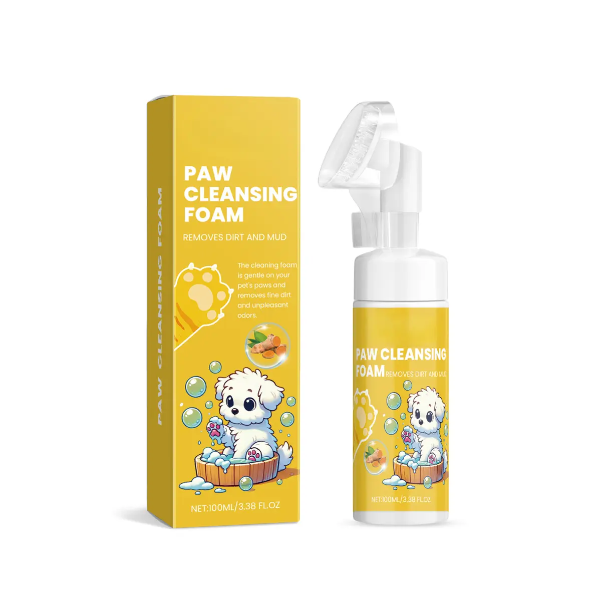 Pet Paw Foam Cleaner - Effective Dog and Cat Cleaning Solution for Fresh Air and Odor Control