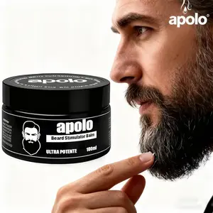 Apolo Beard Growth Ointment Ultra Potente 100ml - Strengthens & Moisturizes Beard for Healthy Growth