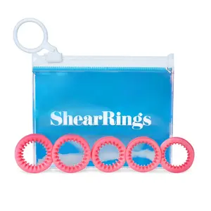 Coral Pink Ring Inserts, Set of 5