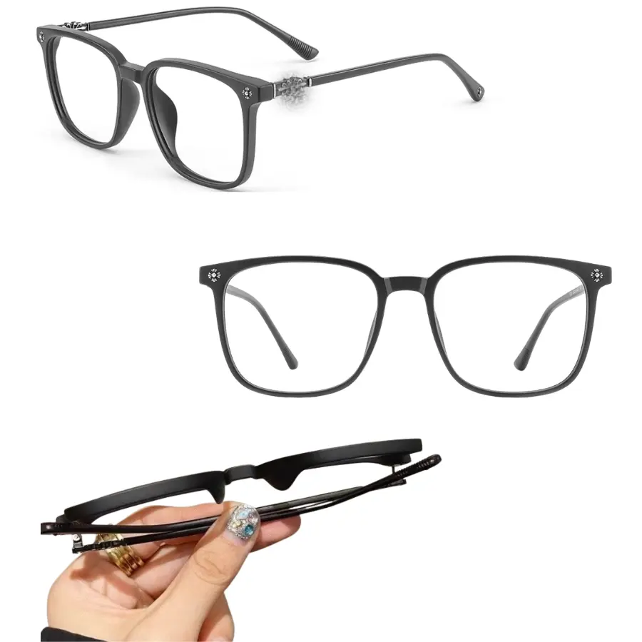 Chrome Hearts Square Non-Prescription Anti-Blue Light Glasses Black/Green/Tortoise/Translucent - Metal Frame, Flat Lens Fashion Eyewear for Men & Women, trending Tiktok US, Trending Y2K, gift for men, gift for her, gift for boyfriend, gift for girlfriend