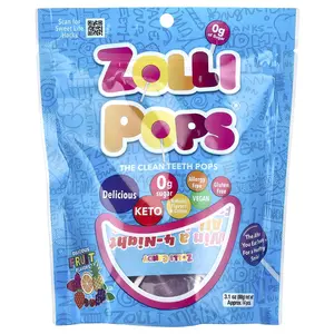 Zollipops The Clean Teeth Pops, Delicious Fruit Flavors , Approx. 14 Pieces, 3.1 oz (88 g)