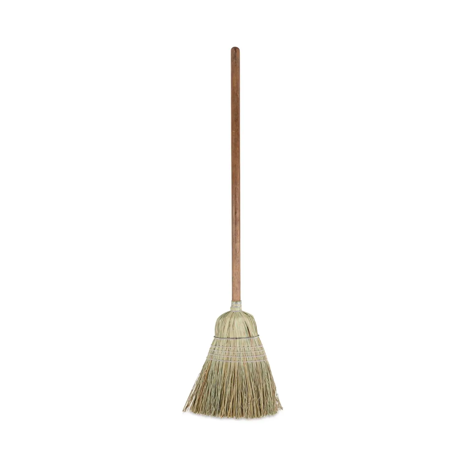 Corn/Fiber Brooms Corn/Synthetic Fiber Bristles 60" Overall Length Gray/Natural 6/Carton BWKBR10002
