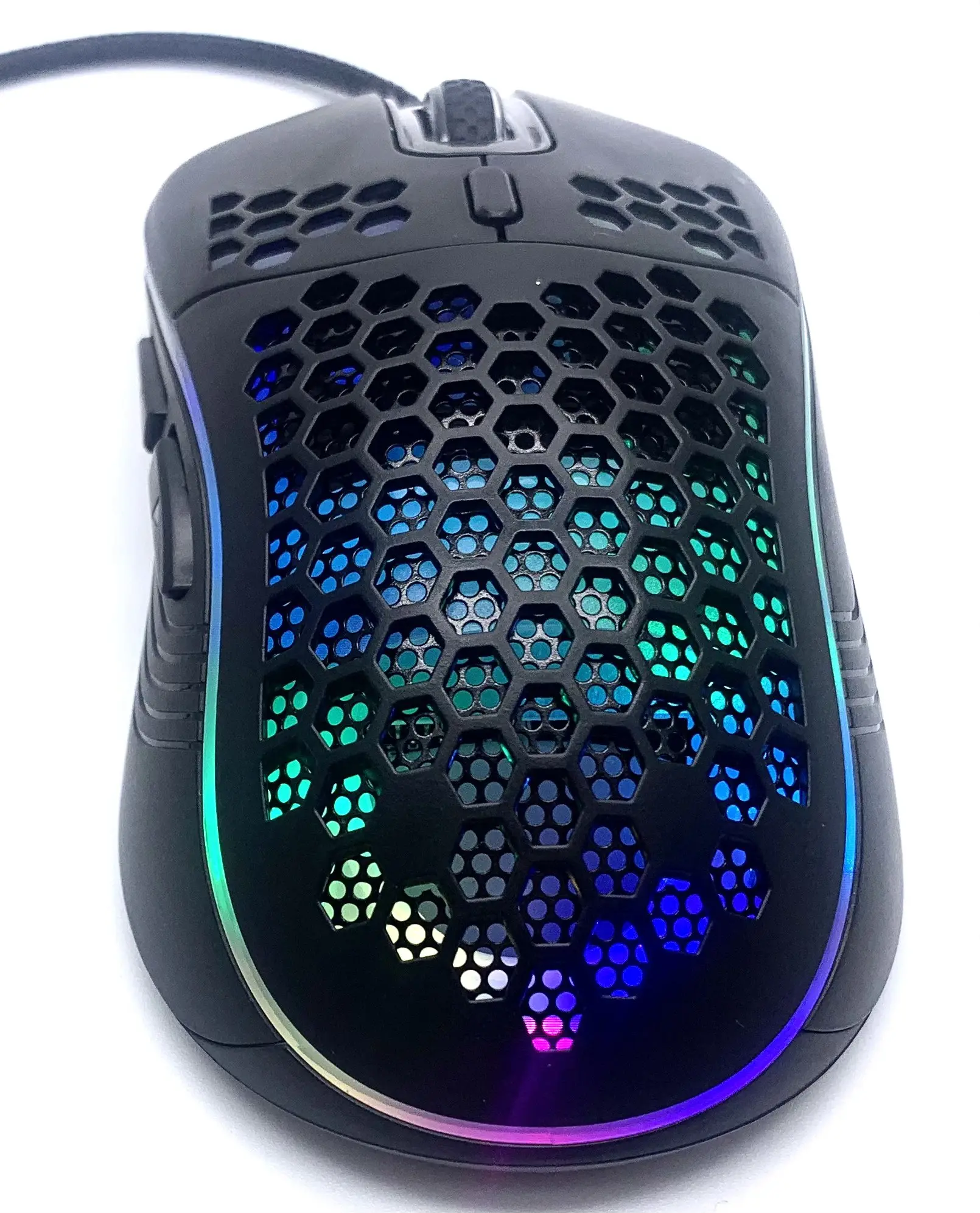 Sanoxy Honeycomb Shell Gaming Mouse with 6 Programmable Buttons and 8 RGB Light Effects - Compatible with Windows and Mac