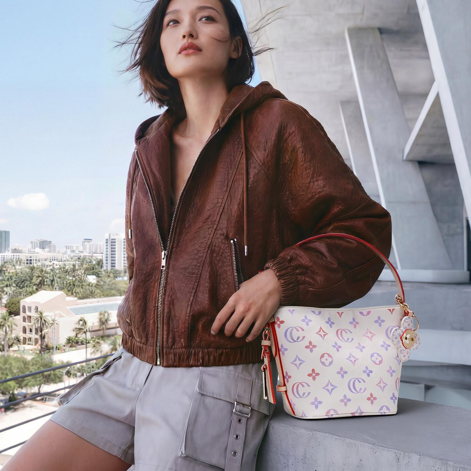 CN6098 New Fashion Printed Bucket Bag 2026, Luxurious and Trendy Shoulder Bag