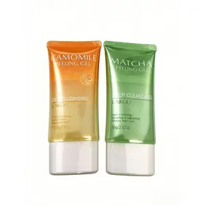 2PCS Exfoliating Gel Set, Hydration Exfoliation Duo, Chamomile Soothing & Matcha Cleansing Body Scrub for Smooth Skin Dead Skin Remover