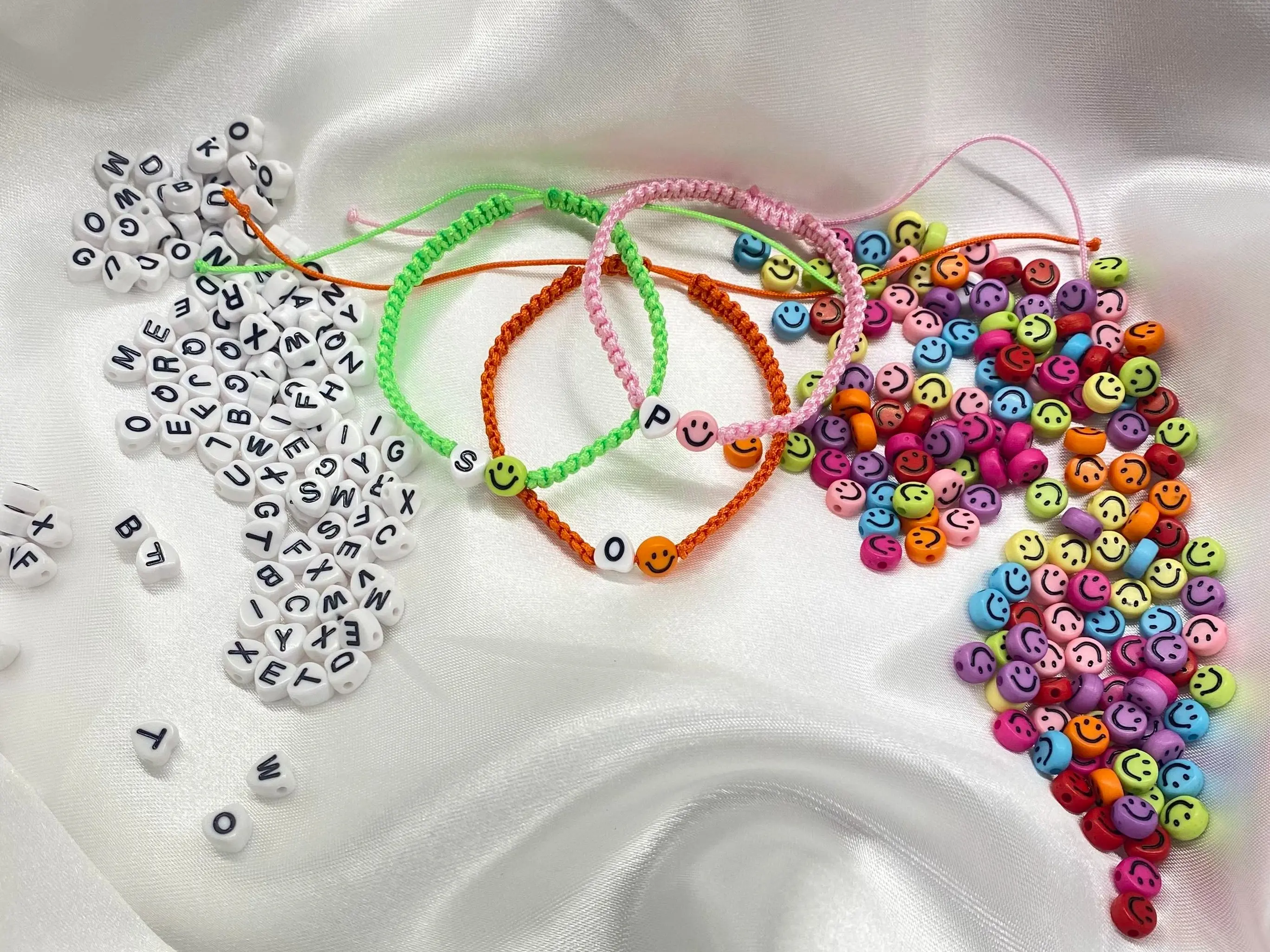 Personalized Initial Bracelet with Happy Face