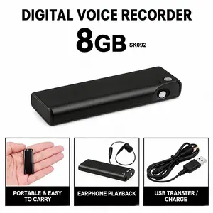 Audio Recorder,Portable Voice Recorder, Digital Audio Recorder for Daily Use Mini Digital Voice Recorder, Compact Recording Device for Home & Office Digital Audio Recorder, Portable Voice Recording Device