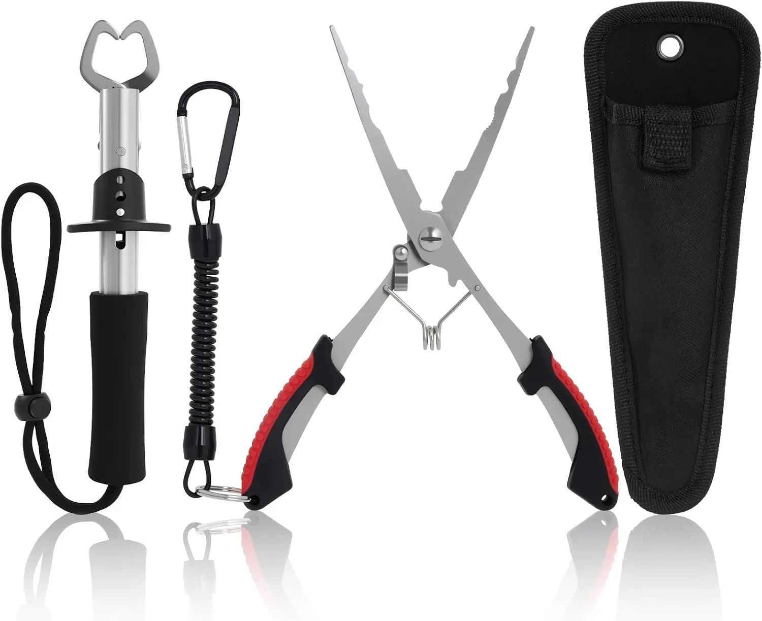 Fishing Tool Set, Fish Lip Gripper Pliers and Upgraded Muti-Function Fishing Pliers, for Fly Fishing, Ice Fishing, for Fishing Enthusiasts - Gift for Men