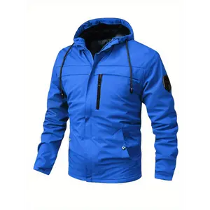 [Lightweight Windbreaker Jacket Hiking] [Popular Choice] Men's Lightweight Jacket, Solid Hooded Zip Up Versatile for Hiking Wear And Outdoor Activities long sleeve soccer jersey workout  sets brazil sweatsuits spain home neymar jr women's  cargo  jogger