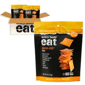 Every Body Eat Snack Thins, Cheese-less Flavor, Vegan, Gluten Free and Dairy Free (Pack of 2)