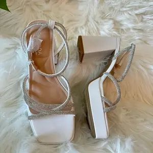 Elegant Top Moda Crystal Rhinestone Comfort High Heel viral heels classy heels high heel