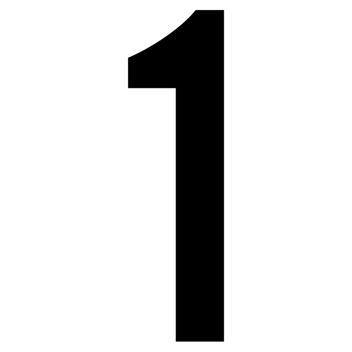 J.J. Keller 61602 Indoor White Vinyl Adhesive Label - Number 1, Dot-Assigned ID Number, Easy Readability, 5 in.
