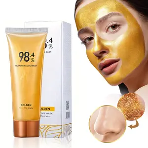 [+5$,get 2 pcs] Blackhead Removal & Anti-Wrinkle Gold Foil Peel-Off Mask - 98.4% Gold Face Mask, for Wrinkles, for all skin types Soothing Oil Control