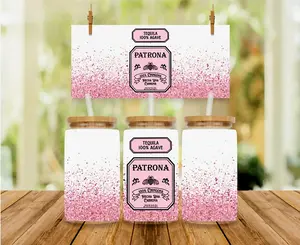 Pink Tequila - UVDTF Wrap for cups/hard surfaces sticker Decal Crafts