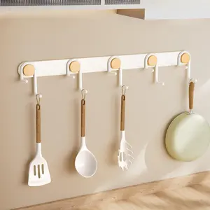 Cutlery Hooks for Wall, Key Holder Wall Mount Coat Rack Adhesive Hooks for Hanging Hat Towel Mudroom Bathroom, Hooks Storage for Hanging Kitchen Utensils Tongs, Oven mitt, whisks, etc.