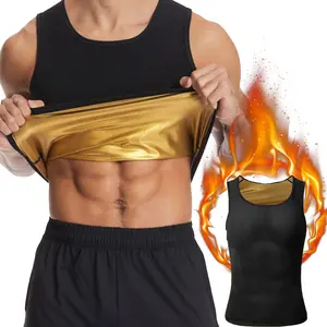 Men Heat Trapping Vest Pullover Sweat Enhancing ShirtsWorkout Tank Top Sauna Shapewear Waist Trainer for Compression