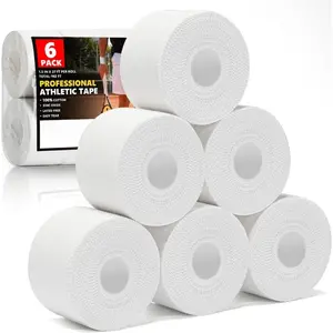 YITAP Professional 6-Roll Athletic Sports Tape, 1.5 inches × 27 feet per roll, with a total length of 162 feet, suitable for football, soccer, and gym use