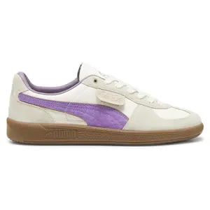 PUMA Womens Palermo X Sc Lace Up Sneakers Shoes Casual - Off White, Purple
