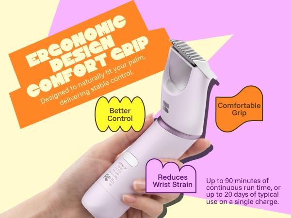 LADYSPOT  Women Shaver -180° Rotatable Flexible Ergonomic Head with Built-in Light & Mirror, 2-in-1 Trim & Shave IPX7 Waterproof Wet Dry Lady Trimmer for Leg Underarm Bikini Line,dorm essentials, Dry Shaving Solutions