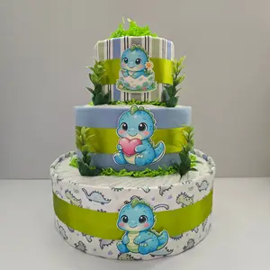 Adorable Dinosaur Diaper Cake