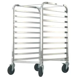 Father's Day Gift Spring new arrivals Bun Pan Rack, 10-Tier Commercial Bakery Racks with Brake Wheels, Aluminum Racking Trolley Storage for Half & Full Sheet, Speed Rack For Kitchen Home, Bread Baking Equipment, 26"L x 20.3"W x 39"H