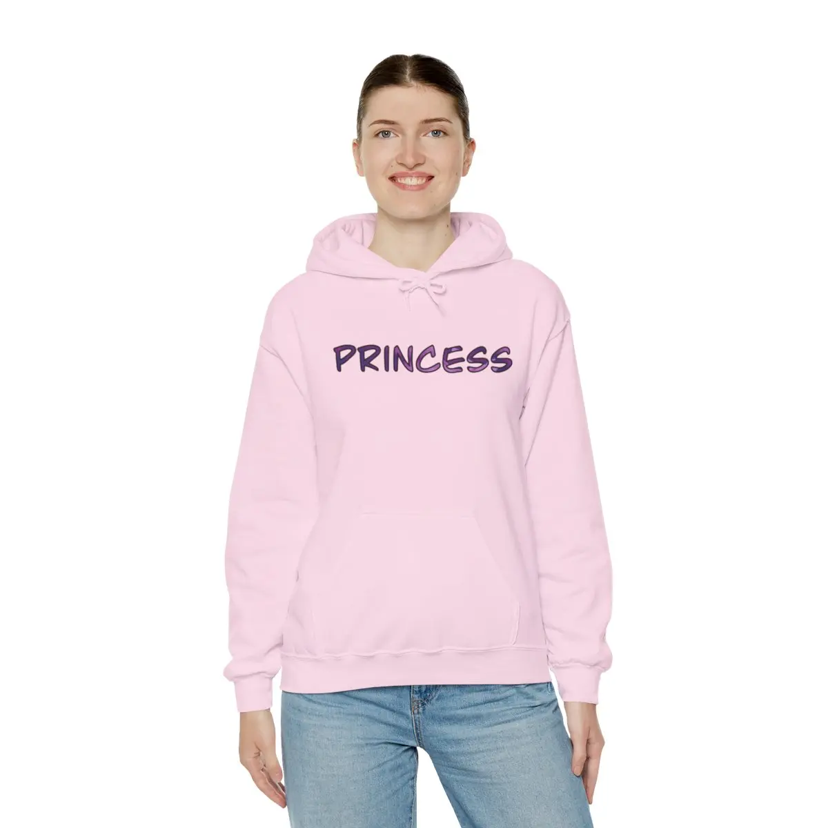 Princess Word Hoodie Sweatshirt, Cute Girl Power Gift, Feminist Clothing, Royal Crown Pullover, Cozy Jumper, Teenager Apparel