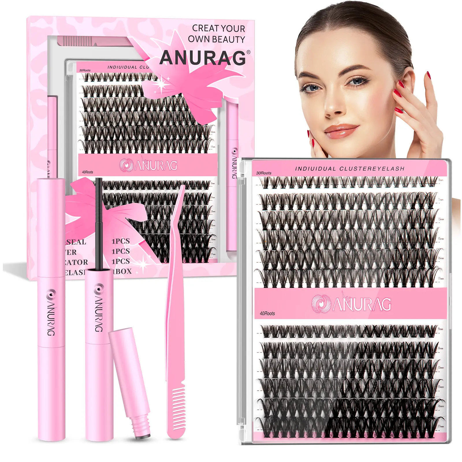 Extension  Single  Extension  Halloween Makeup 30D40D5,   9-17mm Mixed Lengths lashes eyelash kit individual，Christmas gifts, New Year gifts, Black Friday，#SummerWins #DealsForYouDays