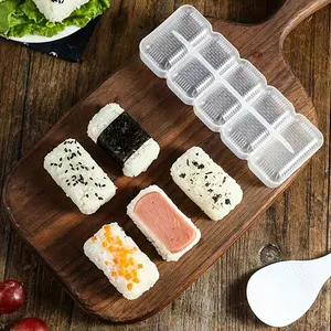 1pc Warship sushi mold, Cooking tools, transparent bento molds, household food grade PP material, seaweed laver wrapped rice box small rice ball hand sushi making tool, Japanese cuisine making tools