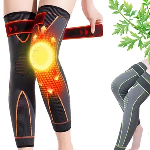 Anti Slip Leg Protection Long Compression Sleeve, 2025 New Adjustable Knee Brace, Durable Patella Stabilizer for Sports, Multifunctional Knee Support for Exercise, Aicao Knee Protection for Warmth Old Cold Legs Man or Women's