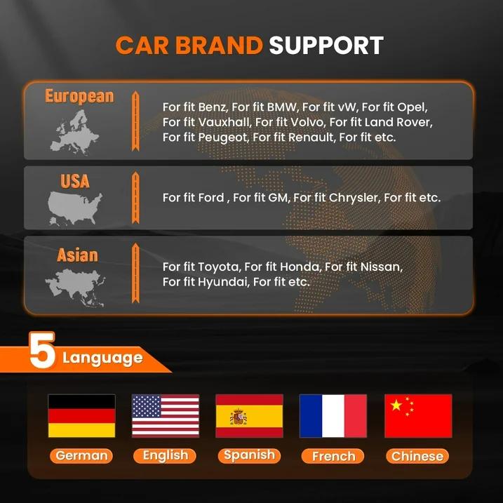 ANCEL AD710 ABS SRS OBD2 Scanner Automotive Scan Tool with ABS Bleeding, EPB Reset, Battery Test, Live Data, Full OBD2 Modes, Car Code Reader Diagnostic Tool