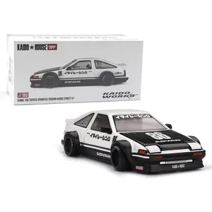 1:64 Diecast Model Car Compatible with Toyota AE86 Sprinter Trueno Kaido Street V1 White Limited Edition by Kaido House x Mini GT KHMG180