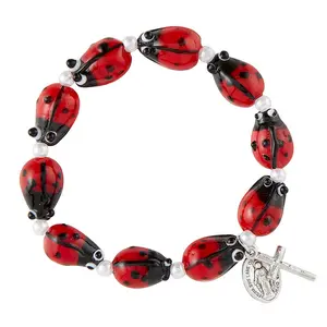 Ladybug Rosary Bracelet with story card