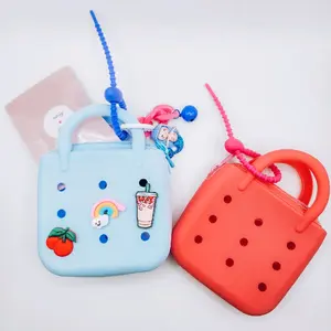 Mini Jelly Bag Keychain and Bag Charms - Cute Handmade Accessories for Girls - Colorful & Unique Designs - Perfect for Tote Bags and Fashion - Soft Durable Silicone Material