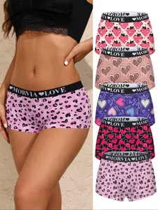 Morvia  Women's Underwear Set, Printed Panties, Comfortable Elastic Fit, Breathable Fabric, Casual Style, All Season Use, Daily Essential Clothing