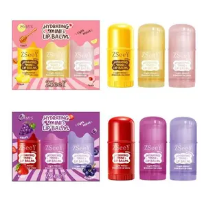 6-Pack Fruit-Scented Lip Balm, Moisturizing Hydrating Lip Mask, Suitable for All Occasions, Girls and Women Makeup Accessories