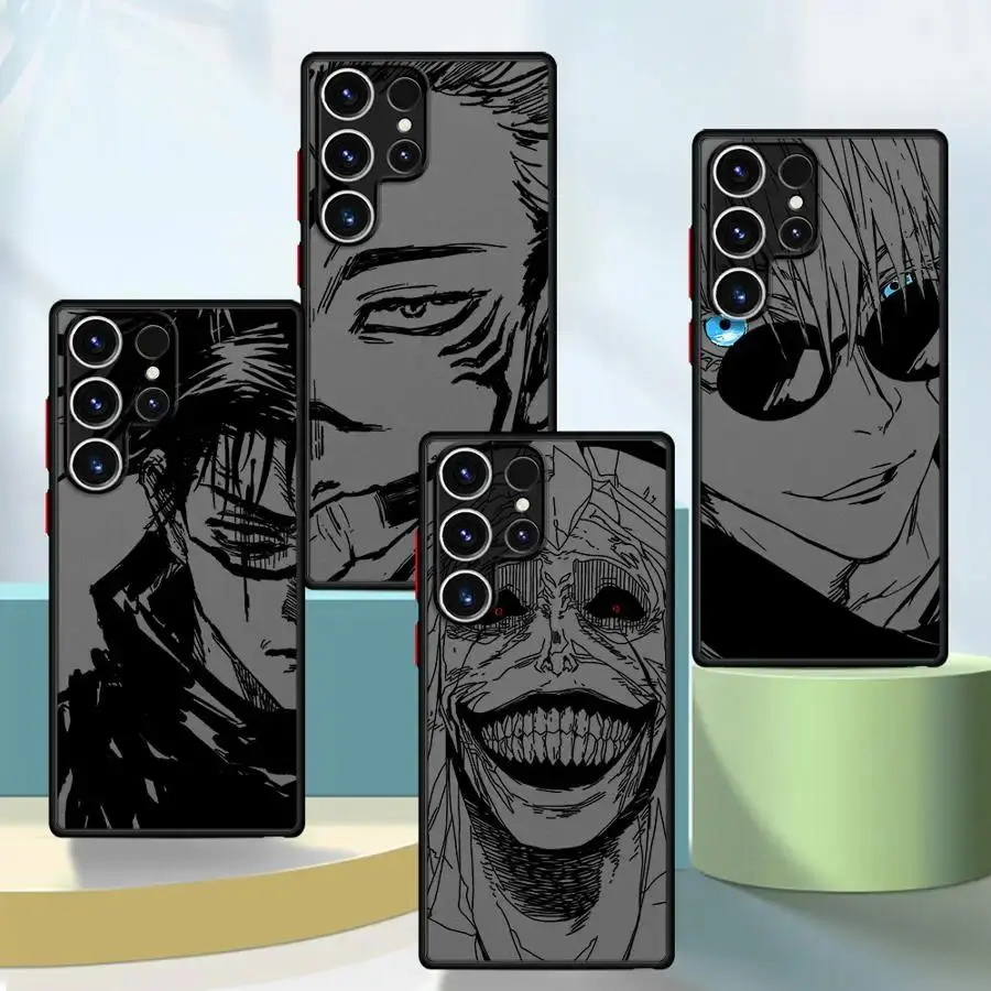 Customized Anime Jujutsu Kaisen Sukuna Silicone Phone Case for Multi-Model Samsung Galaxy (S26-S25-S24-S23-S22-S21, A12-A13-A14-A15-A16, A25-A35, A52-A54 Ultra-Plus, Air FE, FE-Plus) - Soft Edge, Shockproof, Camera Protection Mobile Accessory