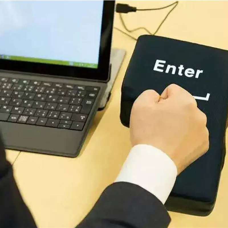 Jumbo USB Big Enter Key - Stress Relief & Productivity Booster for Gamers and Professionals