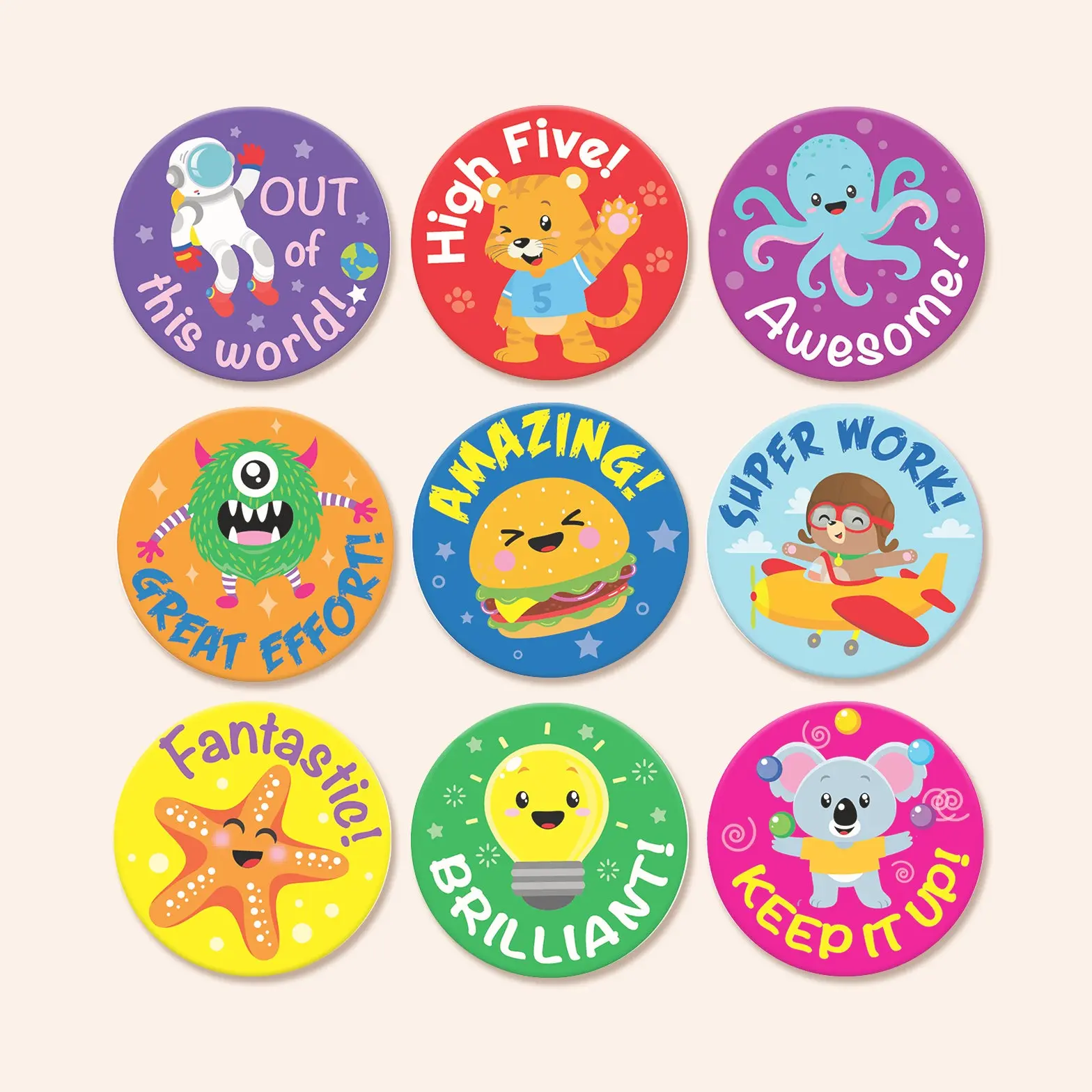 Burger Reward Stickers