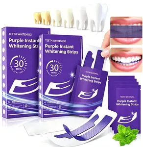 Teeth Colour Corrector Strips - 14 strips 7 Whitening Sessions Tooth Stain Concealer, Combining Whitening and Colour Correction, Purple Tooth Strips, Colour Correcting, Non Sensitive Teeth Whitening - Peroxide-Free