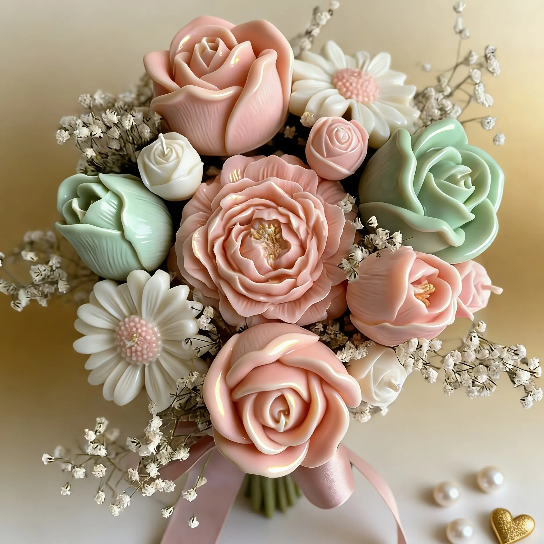 5pcs Flower Silicone Mold Set - Premium Rose, Tulip & Daisy Flower Molds for DIY Aromatherapy Candle Making Supply, Epoxy Resin Mold for Resin Casting, Silicone Soap Mold, DIY Project Indoor Activity Kit