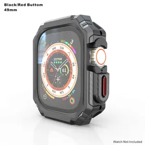 Full Wraparound Protective Case for Apple Watch - Carbon Fiber Style, Soft TPU, Fits Ultra 3/2/1 & Series 11/10/9/8/7/6/5/4/SE Compatible, Shockproof ，All-Protection Cover. Suitable for 42/44/45/46/49mm. 【Watch Not Included】