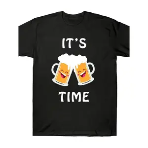 Humorous Beer Themed Short Sleeve T Shirt With Oversized Retro Style And Short Shirt Design Soft Holiday Gift For Christmas Parties And Casual Wear Machine Washable Casual Crew Neck Top Featuring Medium Stretch Fabric Suitable For All Seasons