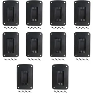 10Packs Tool Holders for Dewalt 20V Drill Mount Fit for Milwaukee M18 Tools Wall Mount Hanger (Black)