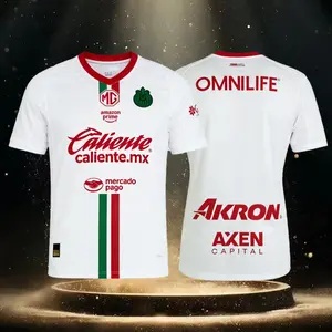 25 26 Chivas de Guadalajara Mexico LIGAMX Away White Short Sleeve Soccer Jersey Fans Version Breathable