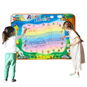 Mini Tudou Drawing Toy Magic Water Draw Mat Montessori Coloring Reusable Paiting Board Summer Play Water Art Game Educational Toys For Chidren Preschool Kindergarden Boy Girl Gift