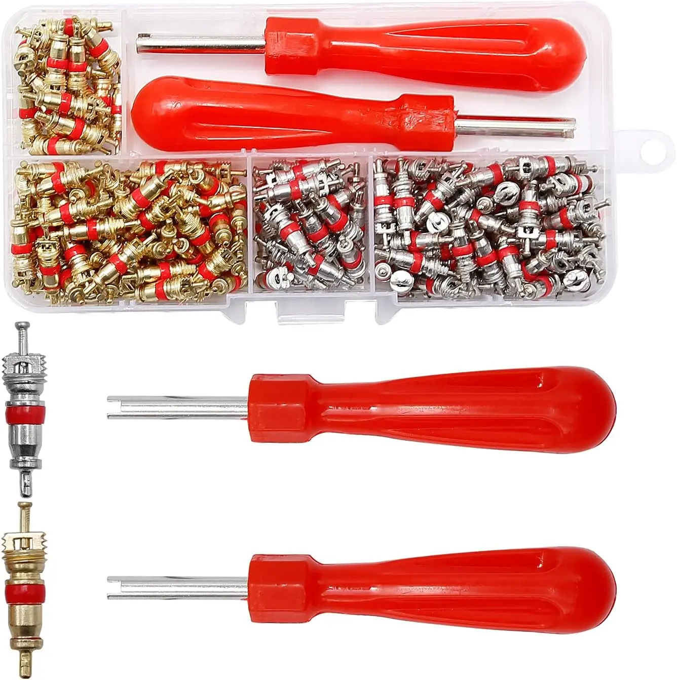 242 count R134A Ac Valve Core Kit Valve Cores Kit AC Valve Core  for  A/C Valve Kit Air Conditioning Valve Core