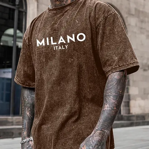 Men's Letter Print Sporty Round Neck Graphic Tee, Casual Sport Shirt, Street Fashion Casual Short Sleeve T-shirt for Daily Wear, Menswear for All Seasons
