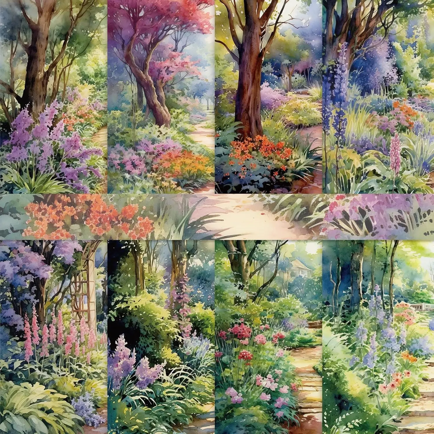 16-Sheet Forest Scrapbook Paper Pad - Vibrant Nature Designs Crafting Kit, Premium Bulk Scrapbooking Supplies for Junk Journals, DIY Crafts, TikTokShopJumpstartSale Diy Decal Film