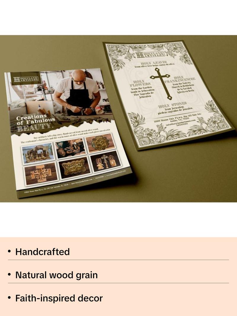 Olive Wood Nativity Scene_ Faceless Holy Family Decor Religious Olive Wood Nativity Scene_ Faceless Holy Family Decor Religious